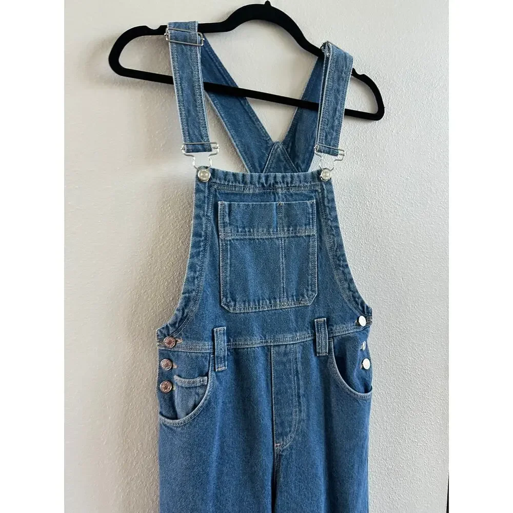 Sezane Soline Overalls  Denim Blue NEW US 4 - Picture 3 of 6